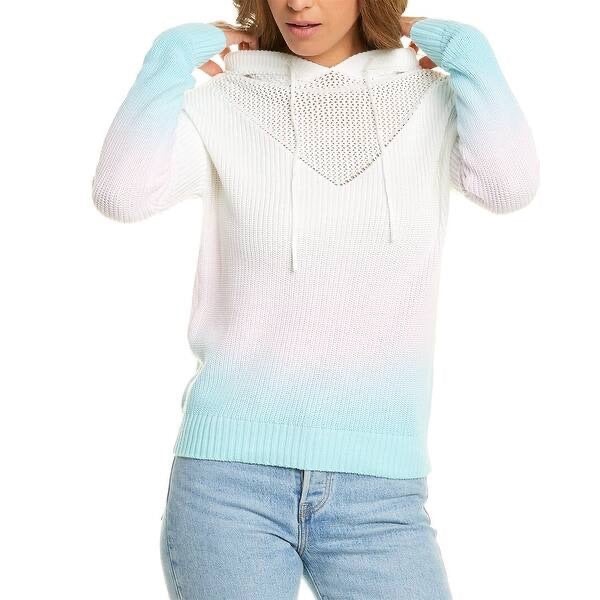 Anthropologie White And Pastel Ombre Sweater